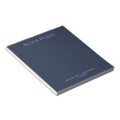 Donker Middennachtblauw Minimalistisch Notitieblok (Schuin)