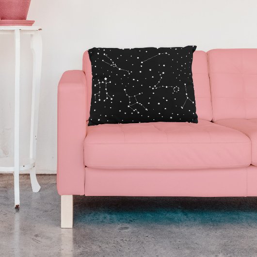 Donker Modern Zwart Wit Sterren Ruimte Kussensloop