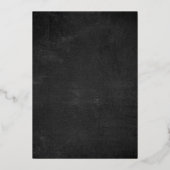 Donker Moody Bold Wild Flower Bewaar de datum Folie Uitnodiging (Achterkant)