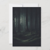 Donker Moody Bos Bomen Twilight Bruiloft Dank u Kaart (Achterkant)