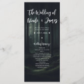Donker Moody Bos Bomen Twilight Bruiloft Programma (Voorkant)