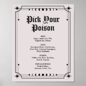 Donker Moody Halloween bruiloft Bar teken Poster (Voorkant)