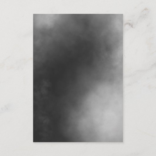 Donker Moody Midnight Zwart Mist Bruiloft Details Informatiekaartje (Achterkant)