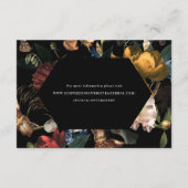 Donker Moody Romantisch Bloemen Schilderen Accommo Informatiekaartje (Achterkant)