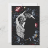 Donker Moody Romantische pioen Gotische bruiloft f Save The Date (Achterkant)