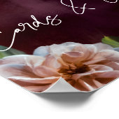 Donker + Moody rustiek Bloemen Tafelblad Trouwbord Poster (Hoek)