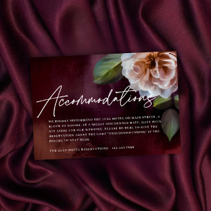 Donker + Moody rustieke bloemenbruiloft behuizing Kaart