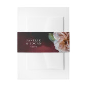 Donker + Moody rustieke bloemenbruiloft uitnodigin Uitnodigingen Wikkel (Voorkant Voorbeeld)