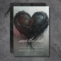 Donker Moody Zwart Twisted Heart Bruiloft