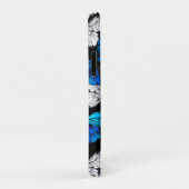 Donker naadloos patroon met blauwe vlinders Morpho Case-Mate iPhone Case (Achterkant/rechts)