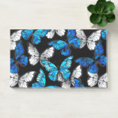 Donker naadloos patroon met blauwe vlinders Morpho Post-it® Notes (Kantoor)