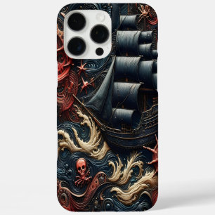 Donker Nautisch Avontuur Met Piratenschip En Golve iPhone 16 Pro Max Hoesje