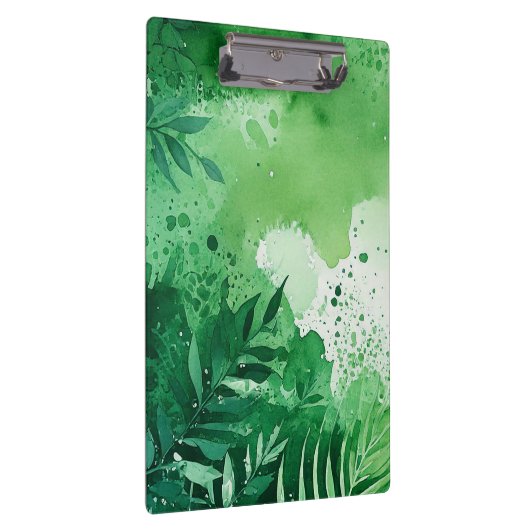 Donker Oerwoud groene waterverf handgetekende text Klembord (Rechts)