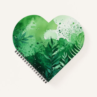 Donker Oerwoud groene waterverf handgetekende text Notitieboek