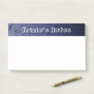 Donker Ombre Muzikale Notities Navy Post-it® Notes