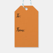 Donker oranje cadeau Label Cadeaulabel (Achterkant)
