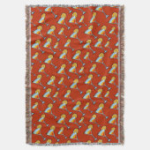 Donker Oranje Martini Cocktail Pattern Deken (Voorkant Verticaal)