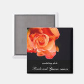 Donker Oranje Roos Magneet (Voorkant / Achterkant)
