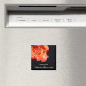 Donker Oranje Roos Magneet (Insitu (Vaatwasser))