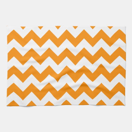 Donker Oranje Zigzag Theedoek (Horizontaal)