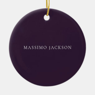 Donker Paars Minimalistisch Eenvoudig Modern Keramisch Ornament