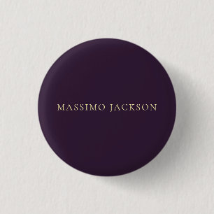 Donker Paars Minimalistisch Eenvoudig Modern  Ronde Button 3,2 Cm