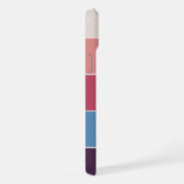 Donker Paarse Blauw Koraal Rood Blush Roze Strepen iPhone Hoesje (Rechterkant)