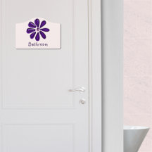 Donker Paarse Bloem Doodle Badkamer