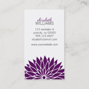 Donker Paarse bloem Visitekaartje