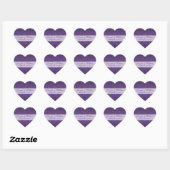 Donker Paarse Damask Heart Custom Wedding Sticker (Vel)