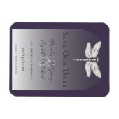 Donker Paarse Dragonfly Wedding Magneet (Horizontaal)