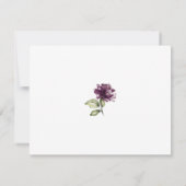 Donker Paarse en Gouden Omtrek Rozen Wit RSVP (Achterkant)