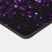 Donker paarse faux glitter schittert bureaumat (Hoek)