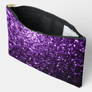 Donker paarse faux glitter schittert etui