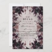 Donker Paarse Gotische Halloween Kaart (Voorkant)