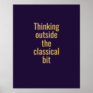 Donker Paarse Goud Oswald Quantum Typografie Poster