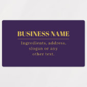Donker Paarse & Gouden Bedrijfsnaam of Groet Labels (Design 2)