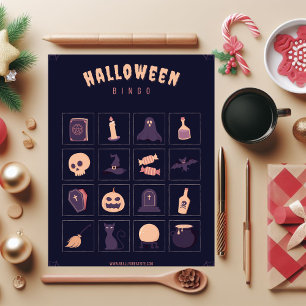Donker Paarse Kerst Bingo Jigsaw Puzzel