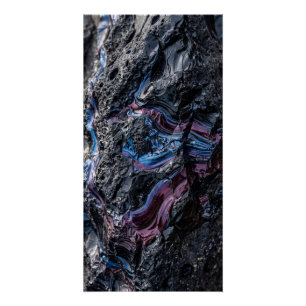 Donker Paarse Mineraal Abstracte Muurkunst Poster Perfect Poster