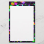 Donker Paarse mousserende Briefpapier (Voorkant)