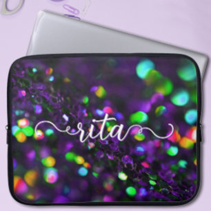 Donker Paarse mouw voor sprankelende laptop Sleeve