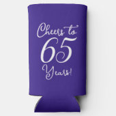 Donker Paarse Proost op 65 jaar 65ste verjaardagsf (Achterkant)