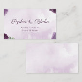 Donker Paarse Rozen Bloemen Gotische Registry Encl Informatiekaartje (Voorkant / Achterkant)