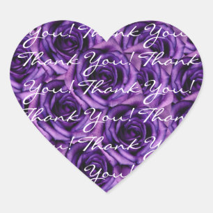 Donker Paarse Rozen Dank u Sticker