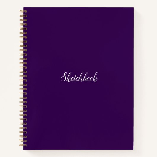 Donker Paarse schetsboek Notitieboek (Voorkant)