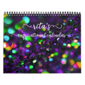 Donker Paarse Sparkling Aangepaste Tijdlijn Kalender (Hoes)