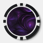 Donker Paarse wervelontwerp Poker Chips (Voorkant)