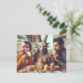 Donker Pasen  Snoep Ontbijt Horror Briefkaart (Staand voorkant)