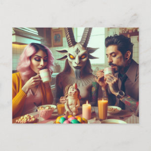 Donker Pasen  Snoep Ontbijt Horror Briefkaart