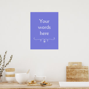 Donker Periwinkel Paars Poster